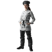 AI generated Female or Woman Chef Standing on Transparent background - Ai Generated png