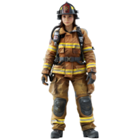 AI generated Female Firefighter on Transparent background - Ai Generated png