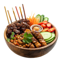 AI generated 3D Rendering of a Thai Street Eat in a Bowl on Transparent Background - Ai Generated png