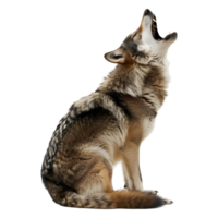 AI generated Howling Wolf on Transparent background - Ai Generated png