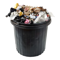 AI generated Garbage Basket Full of Garbage on Transparent background - Ai Generated png