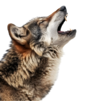 AI generated Howling Wolf on Transparent background - Ai Generated png