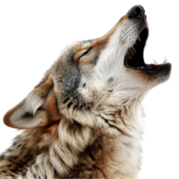 AI generated Howling Wolf on Transparent background - Ai Generated png