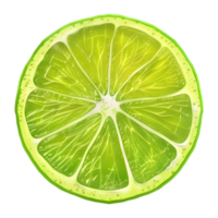 AI generated Green Lemon on Transparent background - Ai Generated png