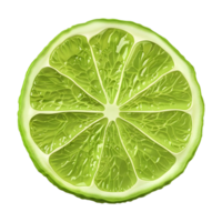 AI generated Green Lemon on Transparent background - Ai Generated png