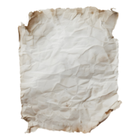 ai généré rugueux papier texture sur transparent Contexte - ai généré png