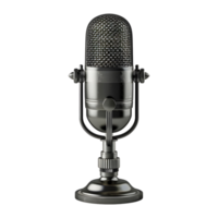 ai généré studio Podcast microphone sur transparent Contexte - ai généré png