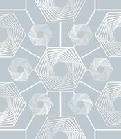 Abstract white line pattern polygon geometric seamless gray background. vector