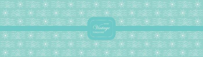 Pattern modern white set line overlapping on turquoise, green background. vector