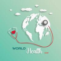 Health world day 2024, Vector illustration sign symbol poster concept.