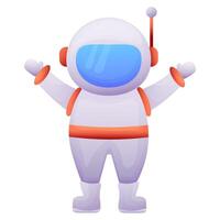 astronaut, cosmonaut on white background. gradient illustration. space day vector