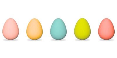 collection of 3D Easter eggs. vector illustration