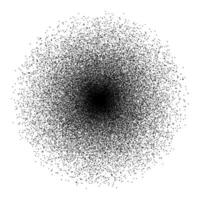 round textured shape. Monochrome noise halftone texture. Vector illustration.