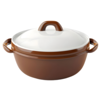 AI generated 3D Rendering of a Bread Pot on Transparent Background - Ai Generated png