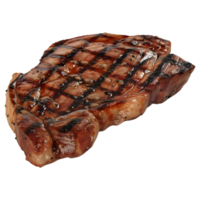 ai gerado 3d Renderização do uma grelhado carne carne em transparente fundo - ai gerado png