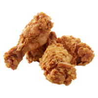 ai generiert 3d Rendern von ein gebraten Flügel oder Nuggets auf transparent Hintergrund - - ai generiert png