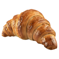 AI generated 3D Rendering of a Croissant Crumpet Bakery on Transparent Background - Ai Generated png