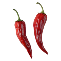 ai generiert 3d Rendern von ein rot Chili würzen auf transparent Hintergrund - - ai generiert png