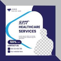 best healthcare services social media post vector