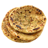 AI generated 3D Rendering of a Malabari, Roti, Naan, Paratha, Chapati on Transparent Background - Ai Generated png