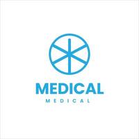 médico logo diseño vector