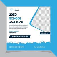 school admission post design vector