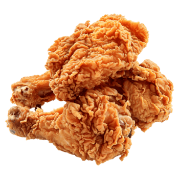 ai generato 3d interpretazione di un' fritte Ali o pepite su trasparente sfondo - ai generato png