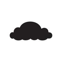 Cloud icon over white background, silhouette style concept. vector illustration