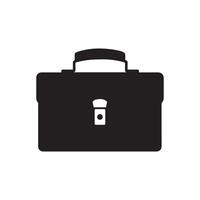 Briefcase icon. Black icon on white background. Vector illustration