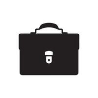 Briefcase icon. Black icon on white background. Vector illustration