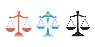 Balance icon set. Flat icon on white background. Vector illustration