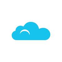 Cloud icon. Cloud flat icon on white background. Vector illustration