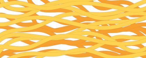 Noodle Ramen Pattern with egg background. Pasta food texture spaghetti geometric. Abstract ramen ornament. Flat vector illustration. Wave texture background