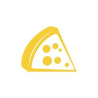 Cheese icon. Flat icon on white background. Vector illustration