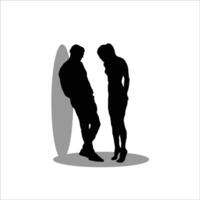 Couple silhouette vector