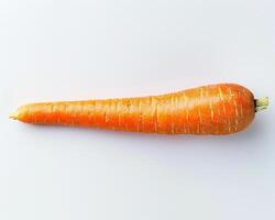 AI generated Fresh carrot isolated on white background. Close-up Shot. photo