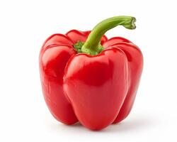 AI generated Fresh bell pepper isolated on white background. Close-up Shot. photo
