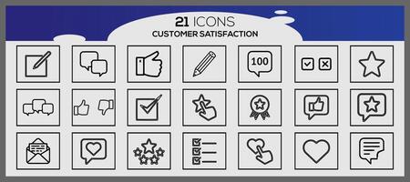 Vector customer feedback glyph icons creative star rating symbol for black theme illustration of business