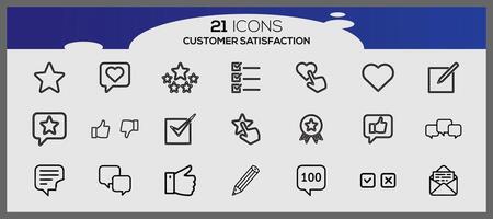 vector cliente realimentación glifo íconos creativo estrella clasificación símbolo para negro tema ilustración de negocio