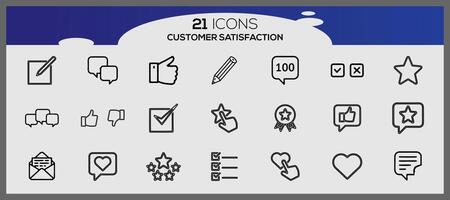 Vector customer feedback glyph icons creative star rating symbol for black theme illustration of business