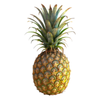 ai generiert 3d Rendern von ein Ananas auf transparent Hintergrund - - ai generiert png