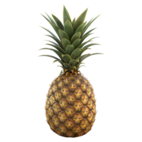 ai genererad 3d tolkning av en ananas på transparent bakgrund - ai genererad png