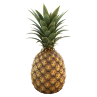 ai genererad 3d tolkning av en ananas på transparent bakgrund - ai genererad png