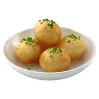 ai gegenereerd 3d renderen van een traditioneel pani puri Aan transparant achtergrond - ai gegenereerd png