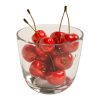 AI generated 3D Rendering of a Cheery Fruit in a Jar on Transparent Background - Ai Generated png