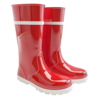 ai gerado 3d Renderização do uma grandes borracha sapatos em transparente fundo - ai gerado png