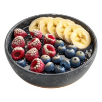 AI generated 3D Rendering of a Different Fruits in a Bowl on Transparent Background - Ai Generated png