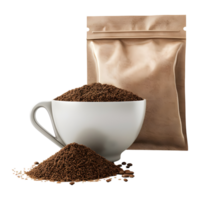 AI generated 3D Rendering of a Coffee Powder in a Bag on Transparent Background - Ai Generated png