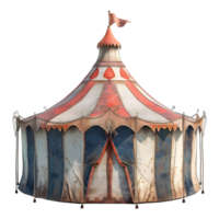 ai généré 3d le rendu de une cirque tente sur transparent Contexte - ai généré png