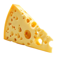ai genererad 3d tolkning av en gott gul ost på transparent bakgrund - ai genererad png